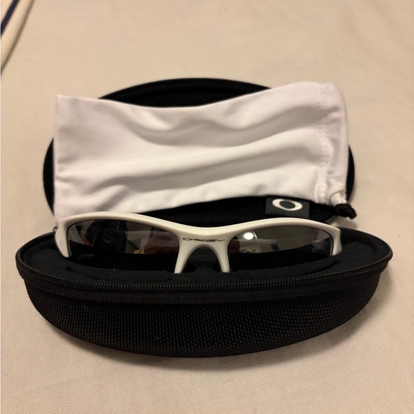 Oakley White Flak Sunglasses with Gray Lenses - OS - Picture 5 of 5